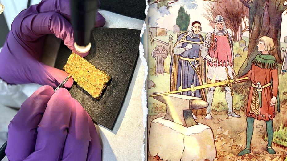 Real-life Excalibur? Man on a hike uncovers gold sword relic hidden under tree Melbourne Accountant